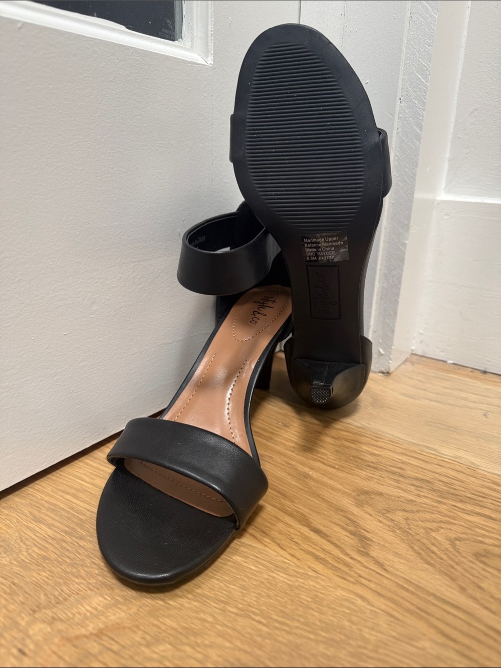 Black Ankle-Strap Heels - Picture 2 of 3